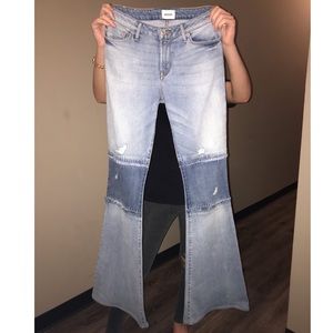 Hudson Flare Jeans with Patches
